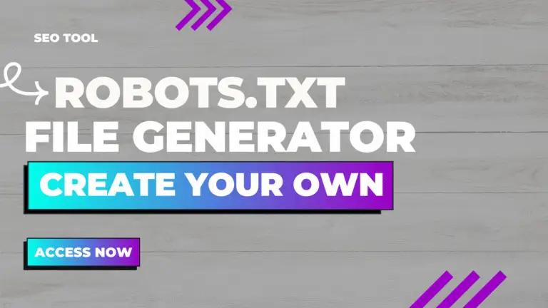 ROBOTS.TXT FILE GENERATOR