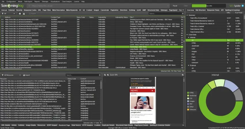 Crawling Large Websites With Screaming Frog