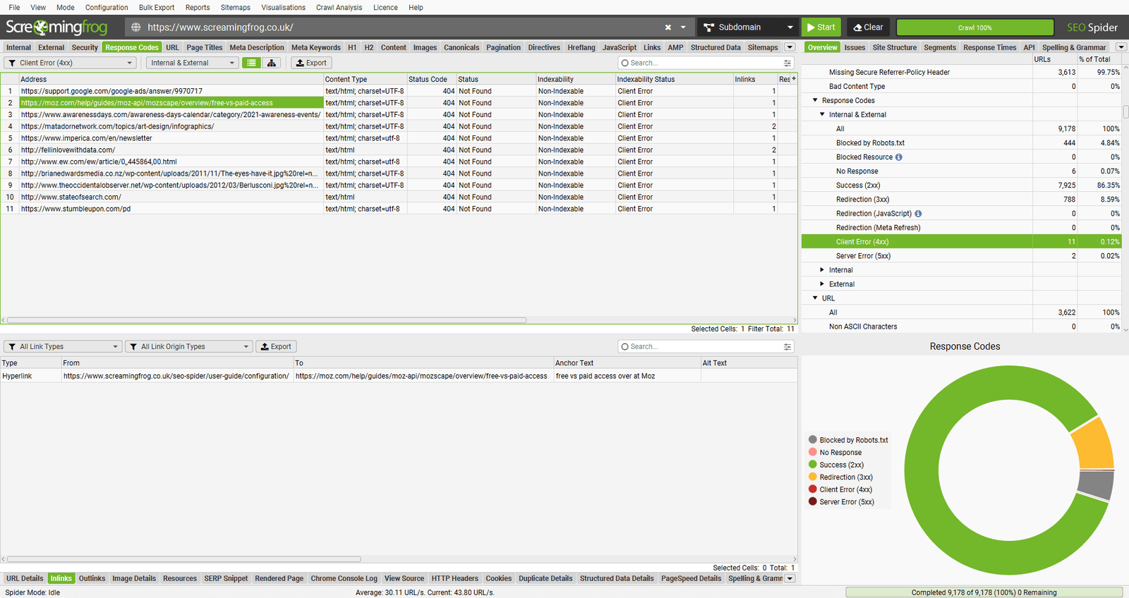 Crawling Large Websites With Screaming Frog 2 Finding Broken links and dead ends in Screaming Frog